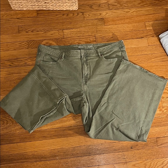 Old Navy US20 , Extra High-Waisted Sky-Hi Wide-Leg Jeans green - Picture 6 of 8